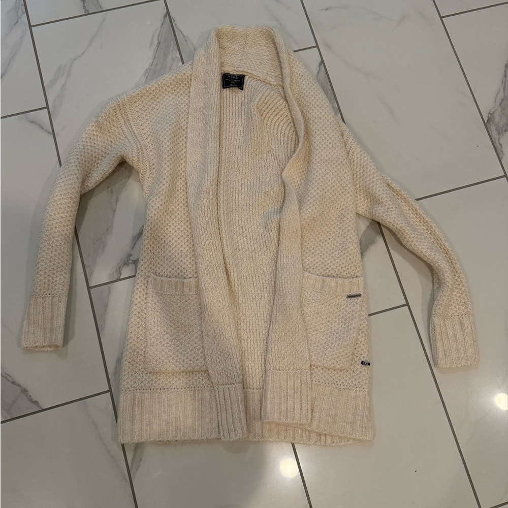 Abercrombie & Fitch Cream Women's Cardigan